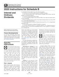 Instructions for IRS Form 1040 Schedule B &quot;Interest and Ordinary Dividends&quot;, 2020