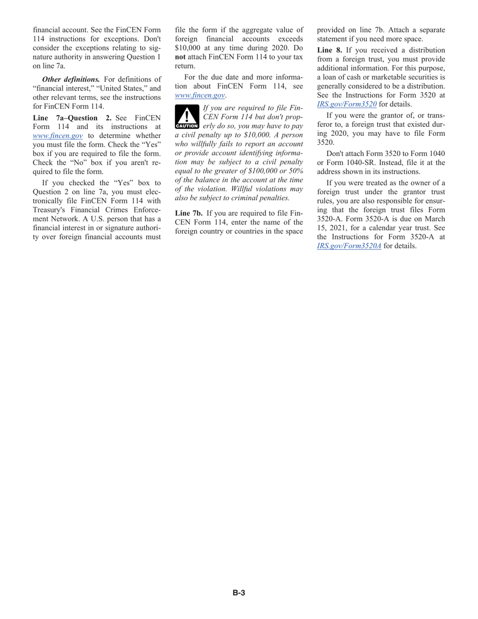 Instructions for IRS Form 1040 Schedule B Interest and Ordinary Dividends, Page 3