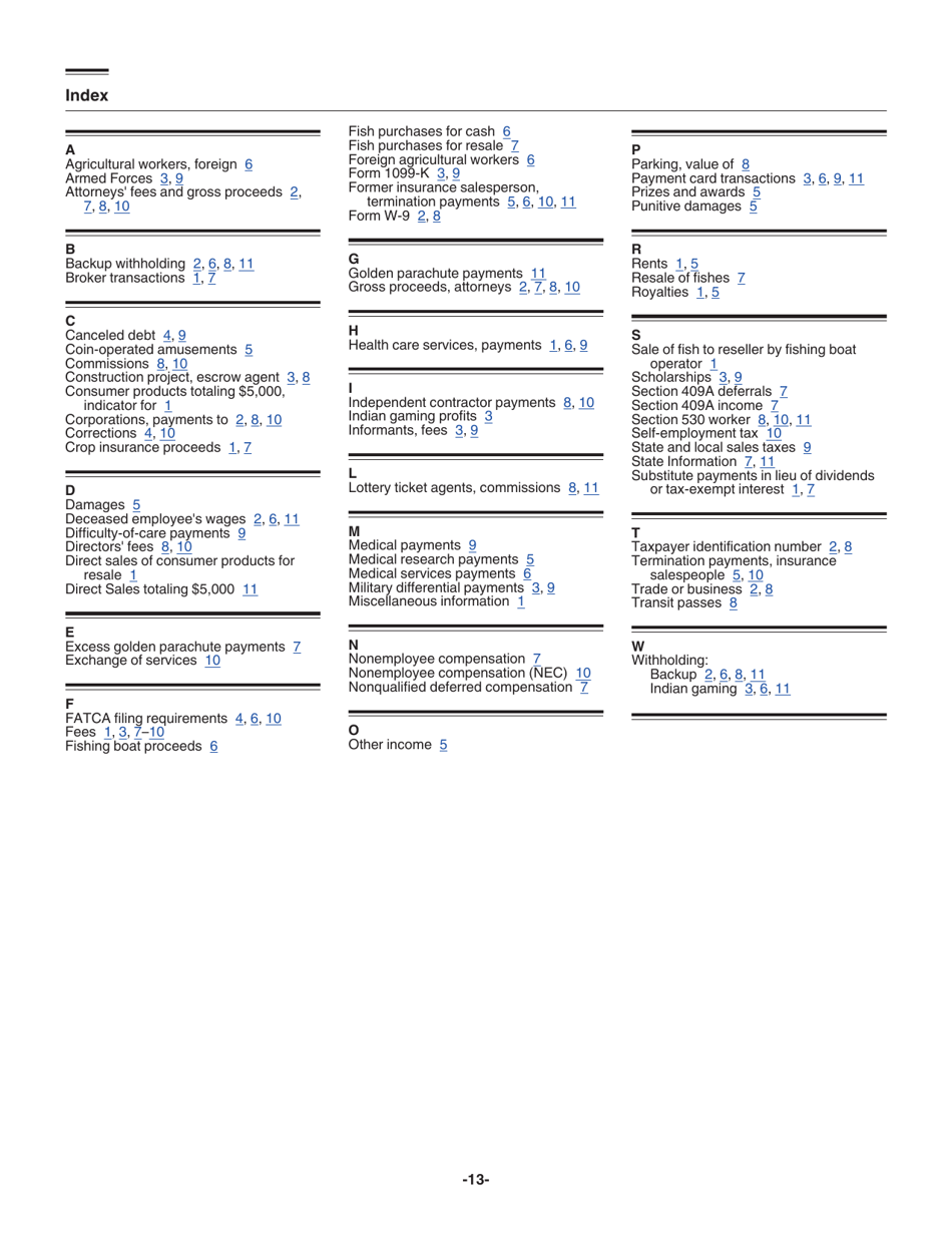 Instructions for IRS Form 1099-MISC, 1099-NEC, Page 13