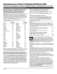 IRS Formulario 940-PR Anexo A Informacion Para Empleadores O Patronos De Multiples Estados Y Sobre Reducciones En El Credito (Puerto Rican Spanish), Page 2