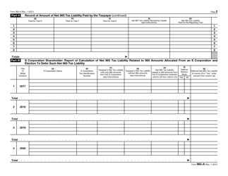 IRS Form 965-A Individual Report of Net 965 Tax Liability, Page 2