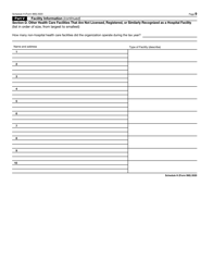 IRS Form 990 Schedule H Hospitals, Page 9