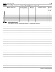 IRS Form 990 (990-EZ) Schedule L Transactions With Interested Persons, Page 2