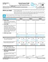 IRS Form 1040 Schedule EIC &quot;Earned Income Credit&quot;, 2020