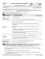 IRS Form 1040 Schedule R Credit for the Elderly or the Disabled
