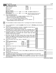 IRS Form 1040 Schedule R Credit for the Elderly or the Disabled, Page 2