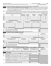 IRS Form 1040 Schedule E Supplemental Income and Loss, Page 2