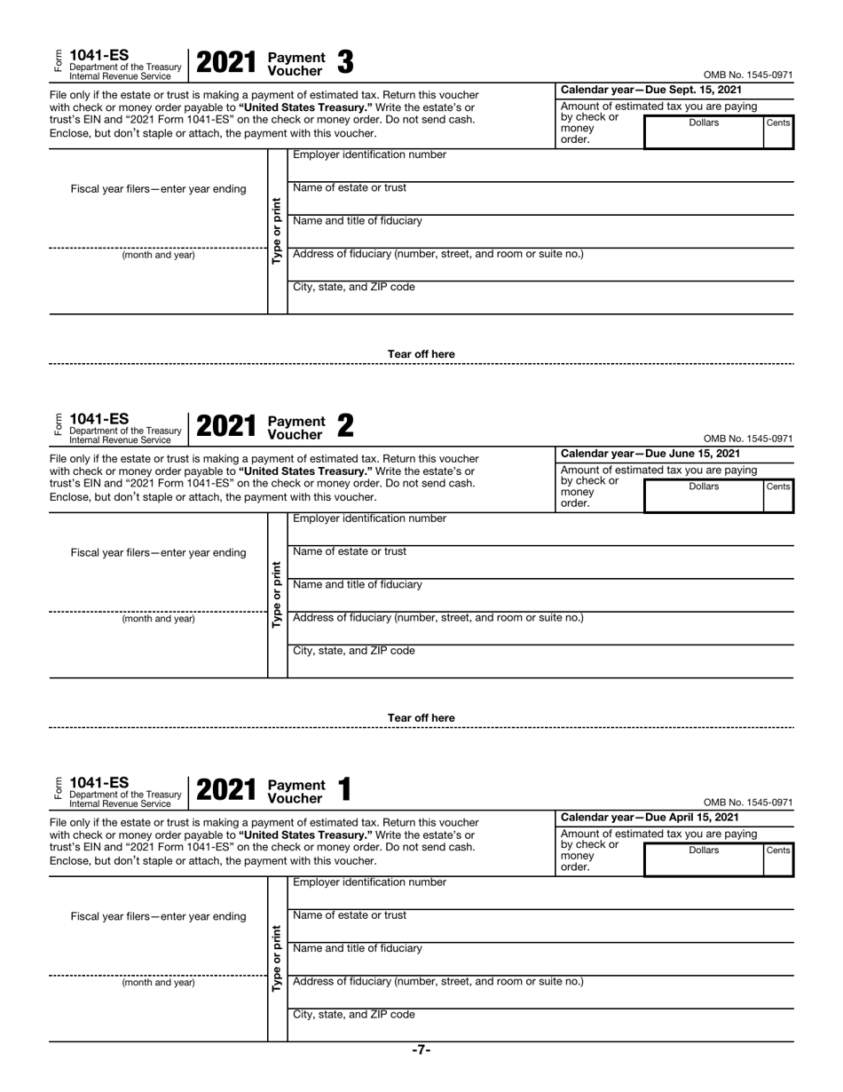 IRS Form 1041-ES Estimated Income Tax for Estates and Trusts, Page 7