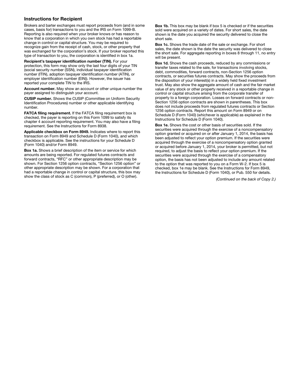 IRS Form 1099-B Proceeds From Broker and Barter Exchange Transactions, Page 5