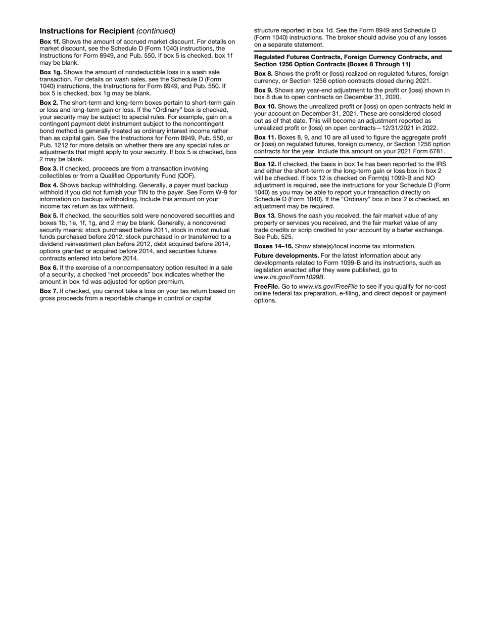 IRS Form 1099-B Proceeds From Broker and Barter Exchange Transactions, Page 7