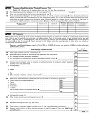 IRS Form 2555 Foreign Earned Income, Page 2