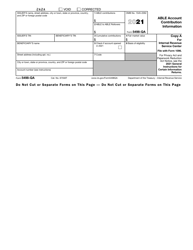 Document preview: IRS Form 5498-QA Able Account Contribution Information