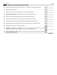 IRS Form 8801 Credit for Prior Year Minimum Tax - Individuals, Estates, and Trusts, Page 2