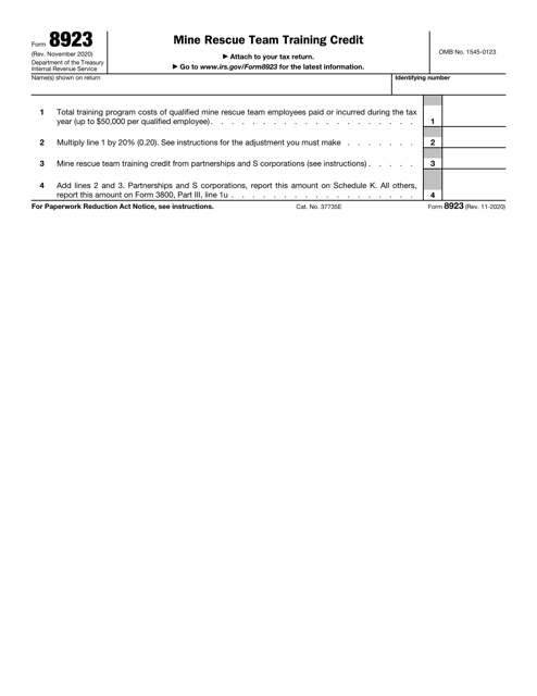 IRS Form 8923  Printable Pdf