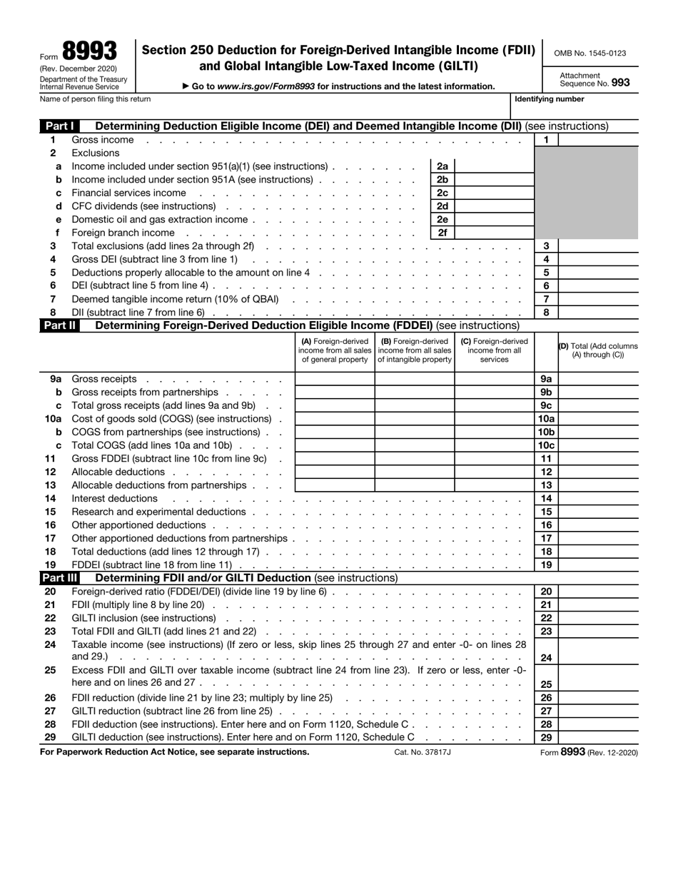 IRS Form 8993 - Fill Out, Sign Online and Download Fillable PDF ...