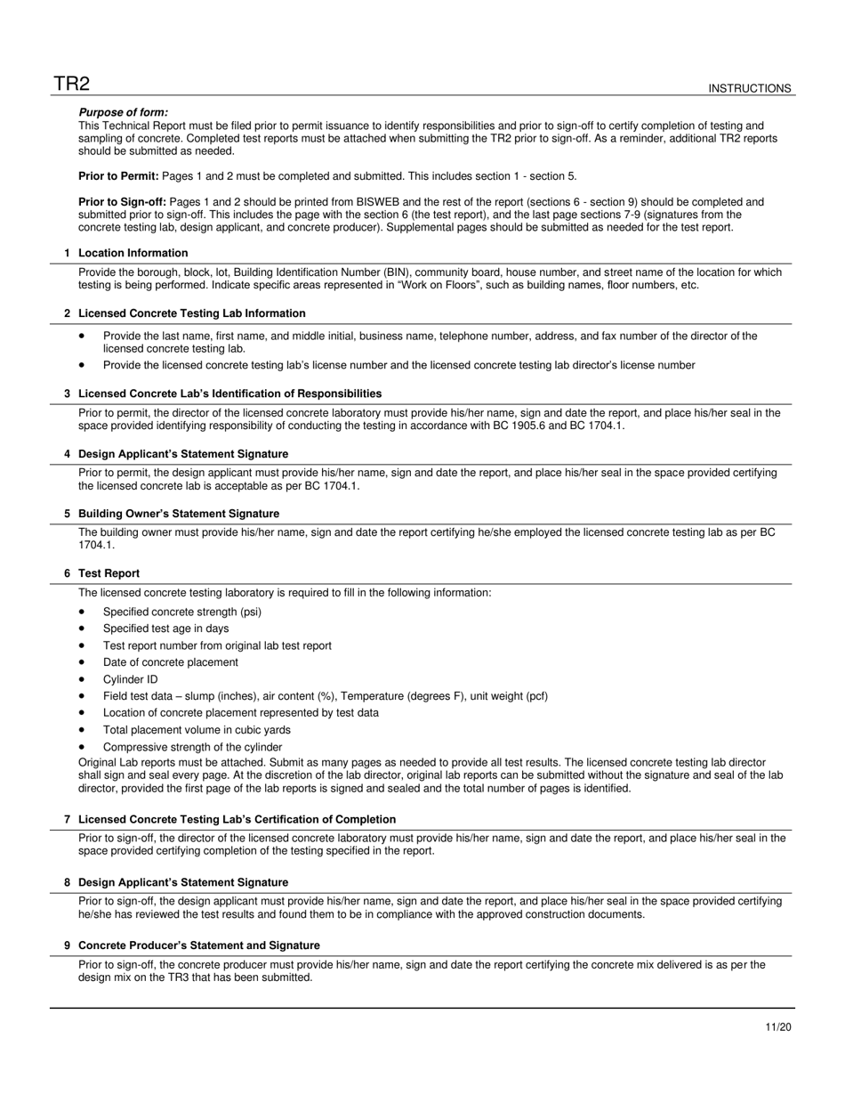 Download Instructions for Form TR2 Technical Report Concrete Sampling ...