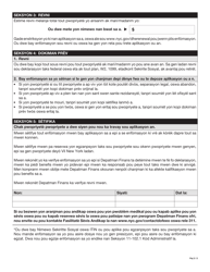 Disabled Homeowners&#039; Exemption Renewal Application - New York City (Haitian Creole), Page 2