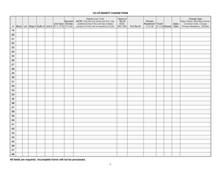 Cooperative Property Tax Abatement Renewal and Change Form - New York City, Page 3