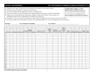 Cooperative Property Tax Abatement Initial Application - New York City, Page 3