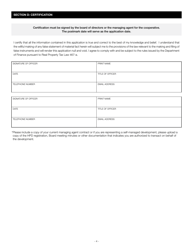 Cooperative Property Tax Abatement Initial Application - New York City, Page 4