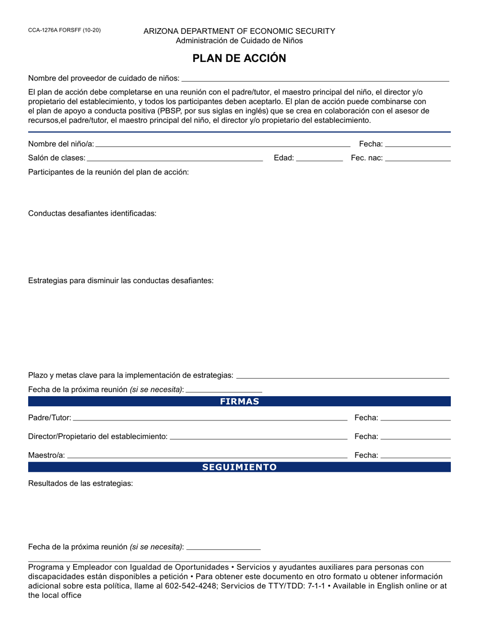 Formulario CCA-1276A-S - Fill Out, Sign Online and Download Fillable ...