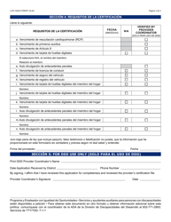 Formulario LCR-1025A-S Solicitud Para Certificacion Inicial De Hcbs - Arizona (Spanish), Page 3