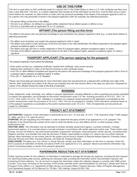 Document preview: Form DS-10 Birth Affidavit