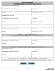 Form SF-182 Authorization, Agreement, and Certification of Training, Page 2