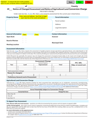 Document preview: Form PR-402 Notice of Changed Assessment and Notice of Agricultural Land Conversion Charge - Wisconsin