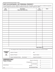 OTC Form 935 Individual Household Personal Property - Oklahoma, Page 2