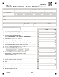 Document preview: Form 200 Oklahoma Annual Franchise Tax Return - Oklahoma