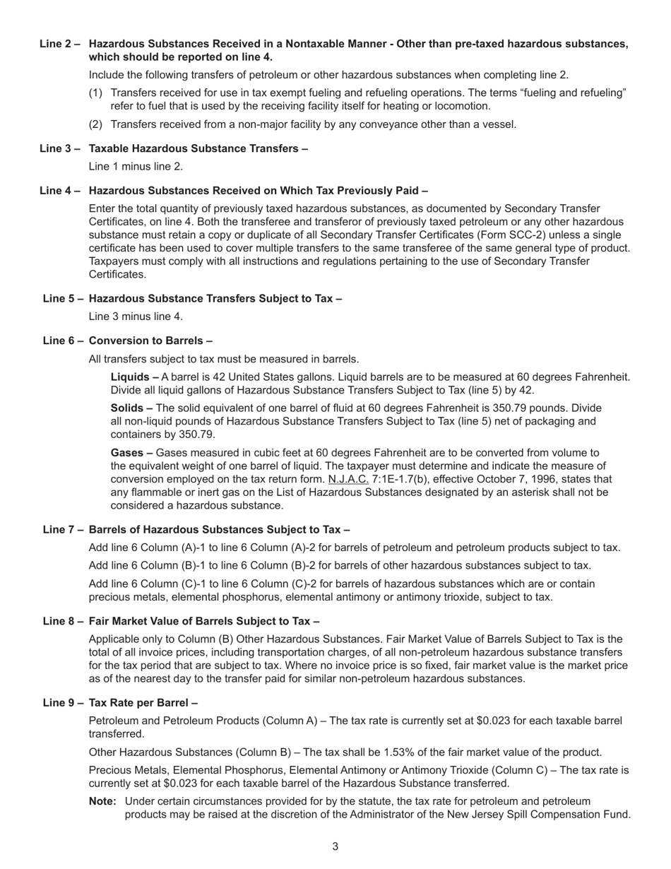 Form SCC-5 Spill Compensation and Control Tax - New Jersey, Page 4