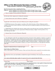 Document preview: Foreign Corporation, Cooperative & Limited Liability Company Alternate Name - Minnesota