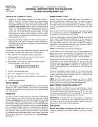 Instructions for Form HW-14, HW-30 - Hawaii