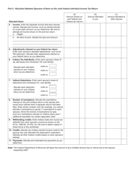 State Form 51754 Worksheet IN-40PA Indiana Post-liability Allocation Worksheet - Indiana, Page 2