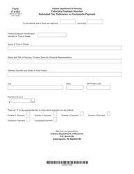 Form IT-41ES (State Form 50217) Fiduciary Payment Voucher Estimated Tax, Extension, or Composite Payment - Indiana