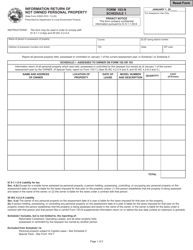 Form 103-N (State Form 23000) Schedule 1 Information Return of Not Owned Personal Property - Indiana