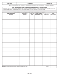 Form 103-N (State Form 23000) Schedule 1 Information Return of Not Owned Personal Property - Indiana, Page 2