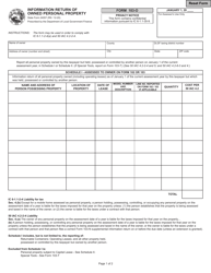 Document preview: State Form 24057 (103-O) Information Return of Owned Personal Property - Indiana