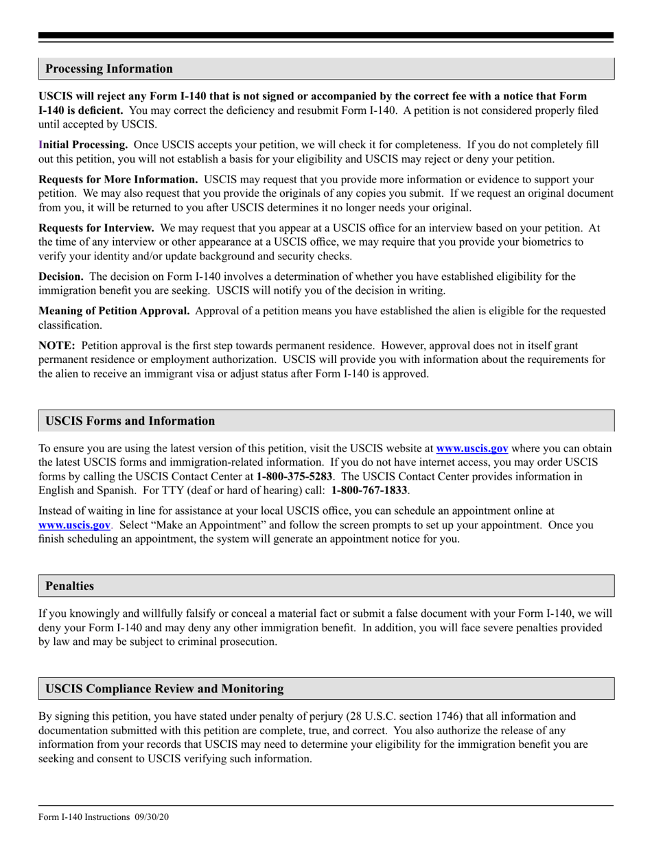 Instructions for USCIS Form I-140 Petition for Alien Workers, Page 10