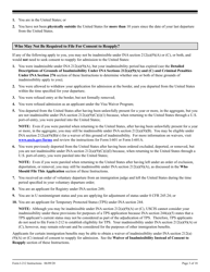 Instructions for USCIS Form I-212 Application for Permission to Reapply for Admission Into the United States After Deportation or Removal, Page 3