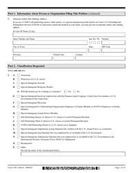 USCIS Form I-360 Petition for Amerasian, Widow(Er), or Special Immigrant, Page 2