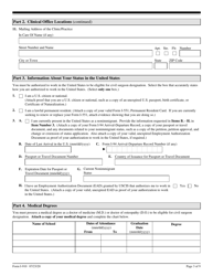 USCIS Form I-910 Application for Civil Surgeon Designation, Page 3