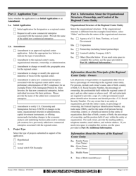 USCIS Form I-924 Application for Regional Center Designation Under the Immigrant Investor Program, Page 2