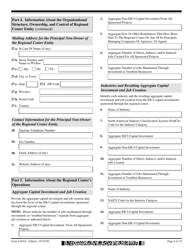 USCIS Form I-924A Annual Certification of Regional Center, Page 4