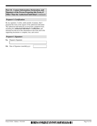 USCIS Form I-924A Annual Certification of Regional Center, Page 9