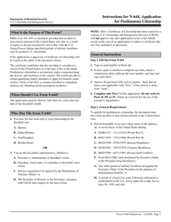 Instructions for USCIS Form N-644 Application for Posthumous Citizenship