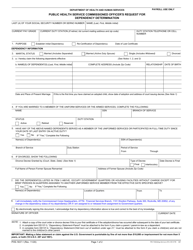 Document preview: Form PHS-1637-1 Public Health Service Commissioned Officer's Request for Dependency Determination