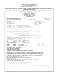 Form PHS-6367 Active-Duty Certification (Short Tours of Less Than 30 Days), Page 2
