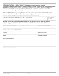 Form PHS-7036 Reimbursement Request for Adoption Expenses, Page 2